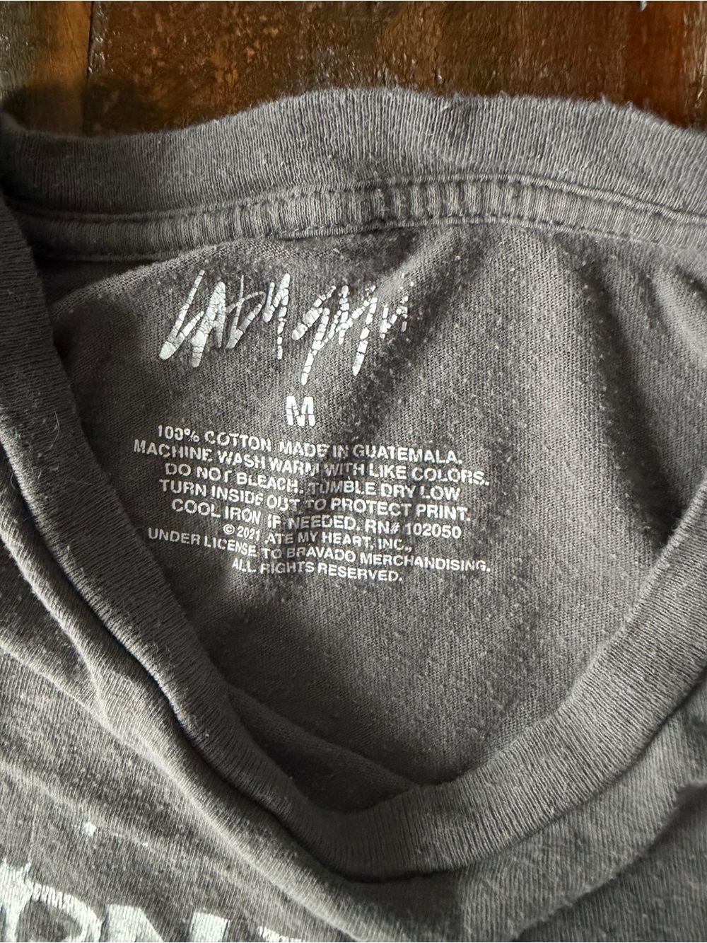 Lady Gaga Unisex M Gray Born This Way Concert T-shirt Merch | SKU 0720 - Picture 4 of 5